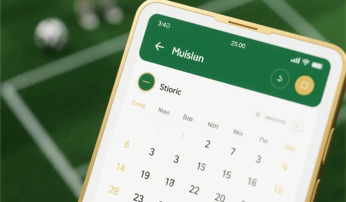 比赛日历与时间安排示意图